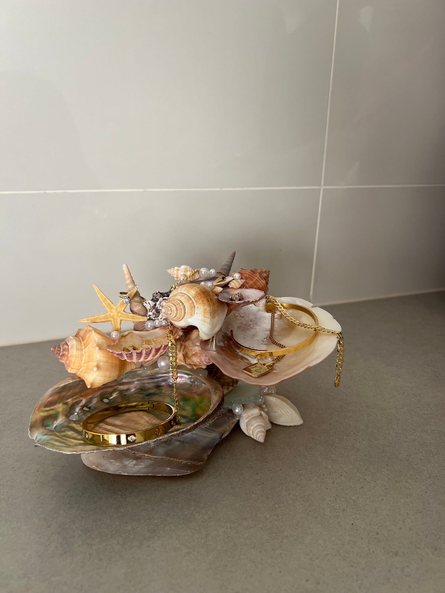 shell jewelry holder