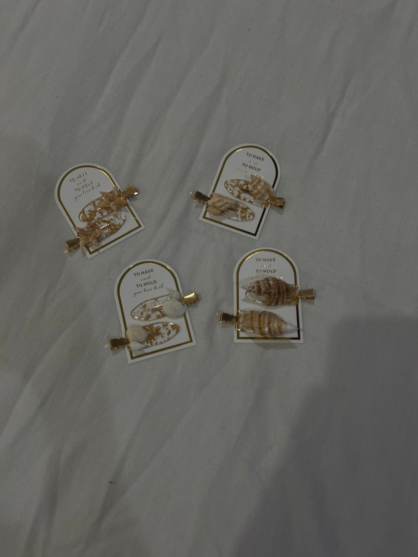 shell hair clips