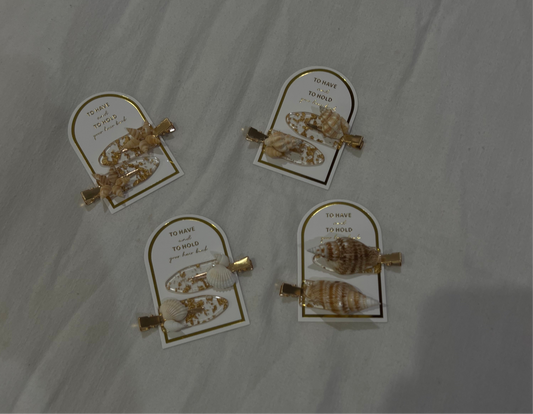 shell hair clips